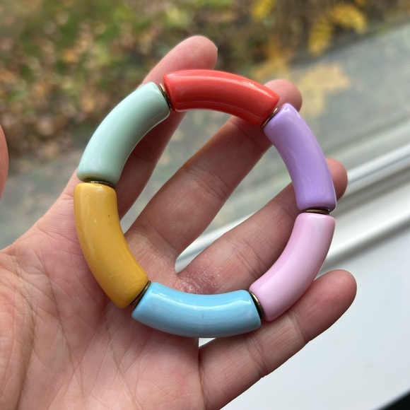 5/$25 Colorful Chunky Beaded Bracelet 7 inches 🌈 - Picture 6 of 8